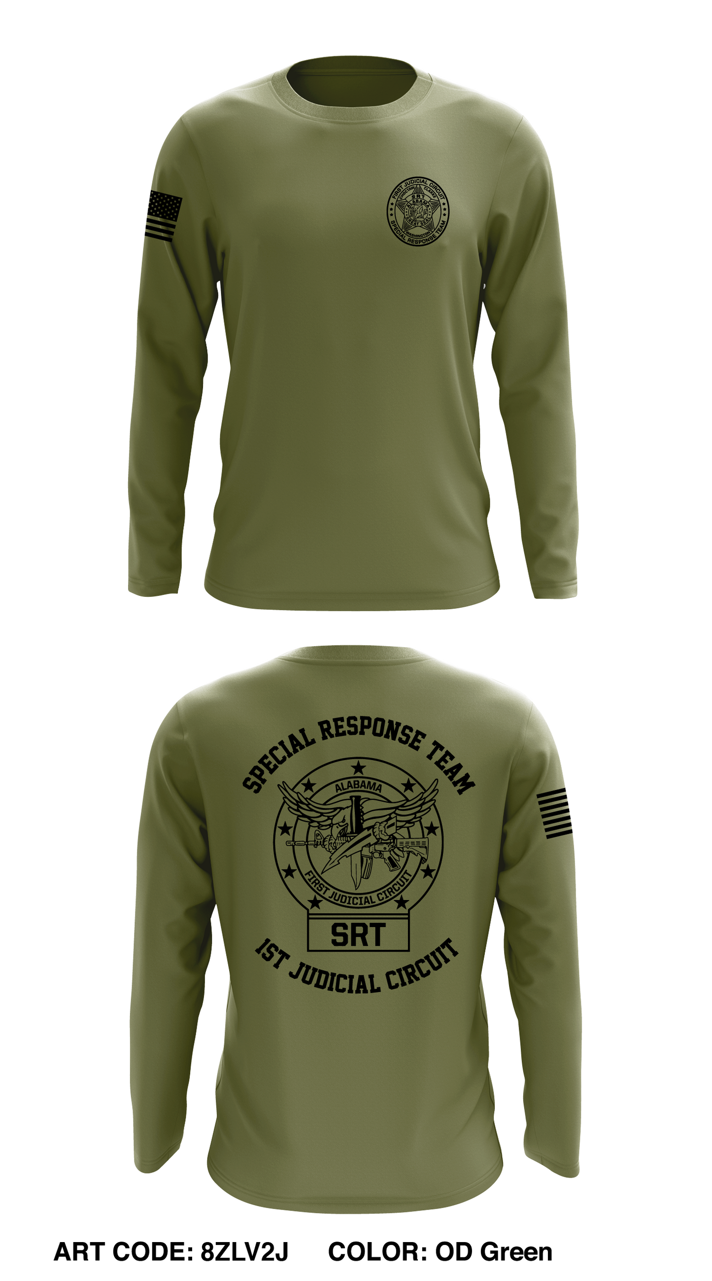 1st Judicial Circuit Special Response Team Core Men's LS Performance Tee - 8ZLV2J