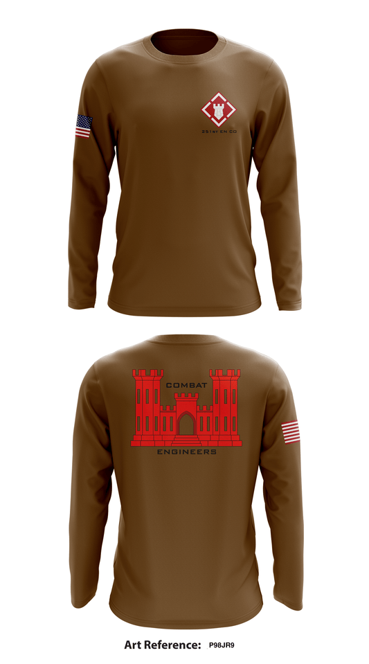 251st EN CO Store 1  Core Men's LS Performance Tee - p98Jr9
