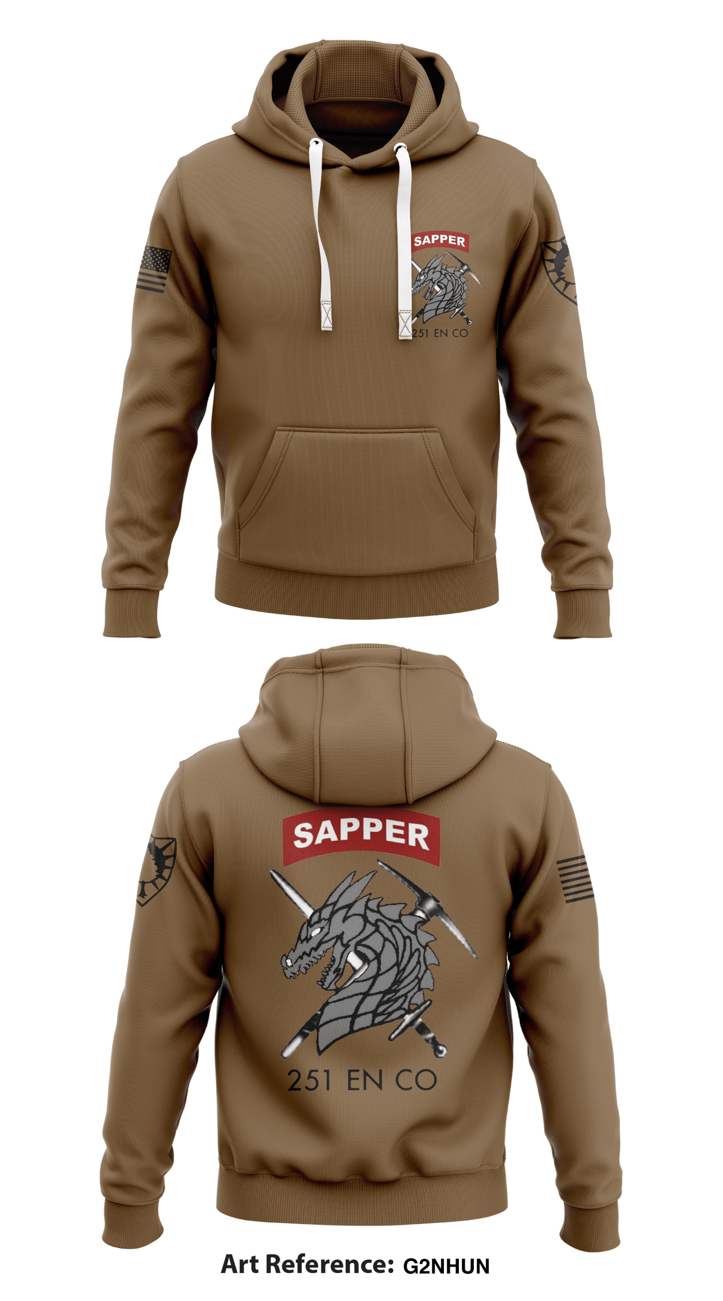 251st EN CO SAPPER Store 1  Core Men's Hooded Performance Sweatshirt - G2NhUn