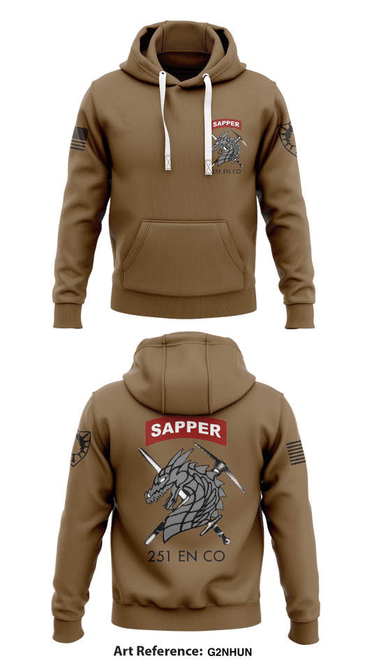 251st EN CO SAPPER Store 1  Core Men's Hooded Performance Sweatshirt - G2NhUn