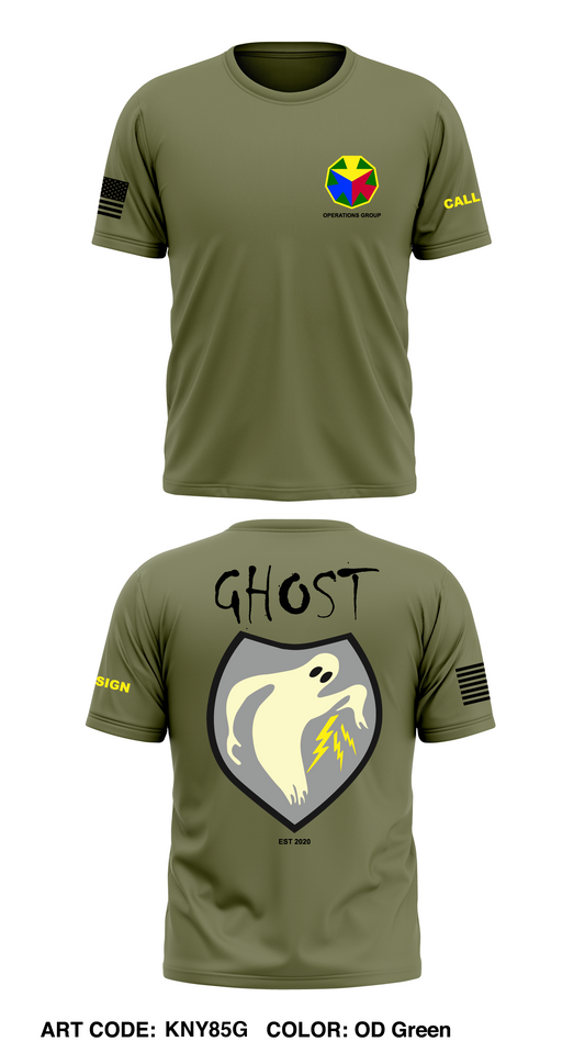CUSTOM Ghost Team, Operations Group, NTC Store 1 Core Men's SS Performance Tee - KNY85G