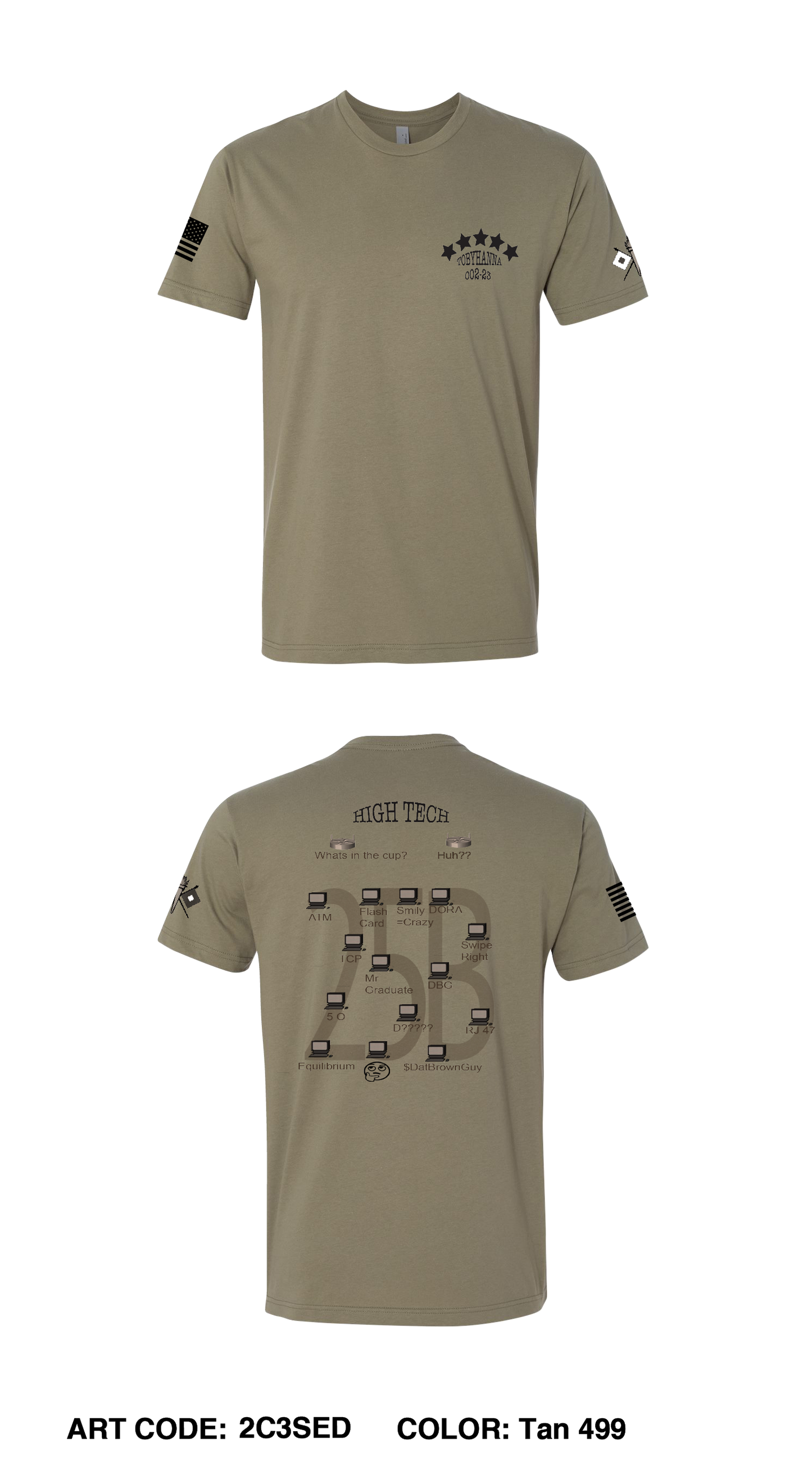 25B High Tech, Tobyhanna Comfort Unisex Cotton SS Tee - 2C3SED