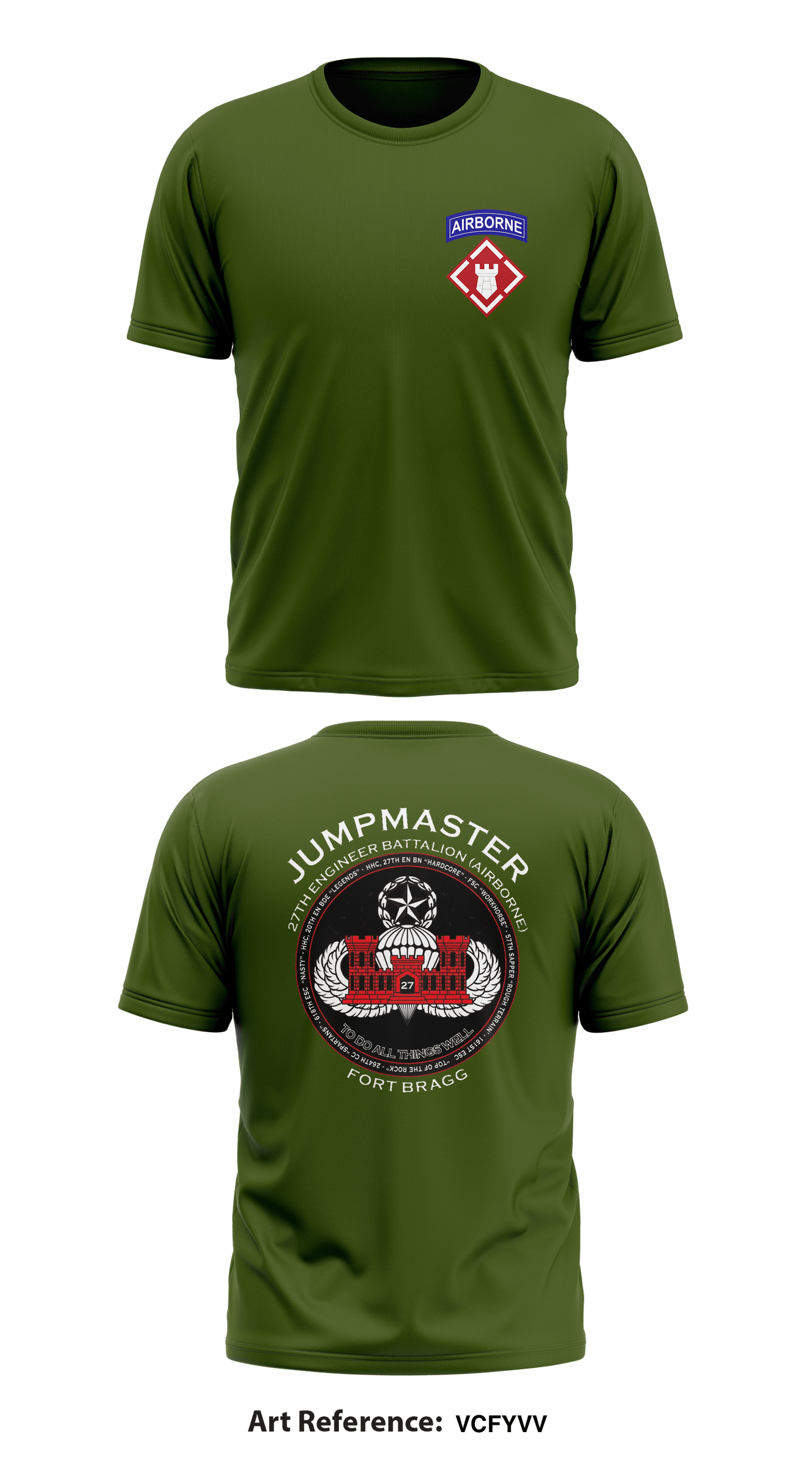 27th Engineer Battalion (Airborne) Store 1 Core Men's SS Performance Tee - VCfyVV