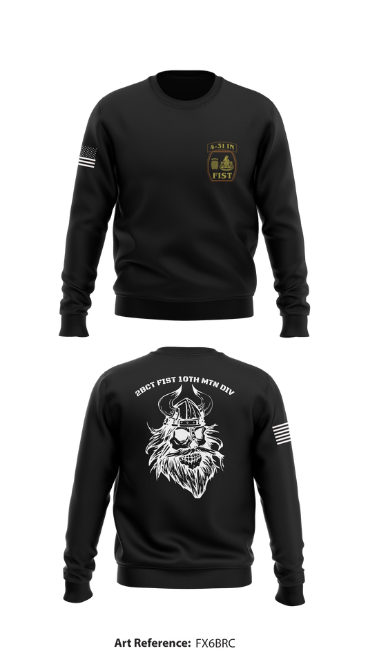 2BCT FIST 10th MTN DIV Store 1 Core Men's Crewneck Performance Sweatshirt - FX6bRc