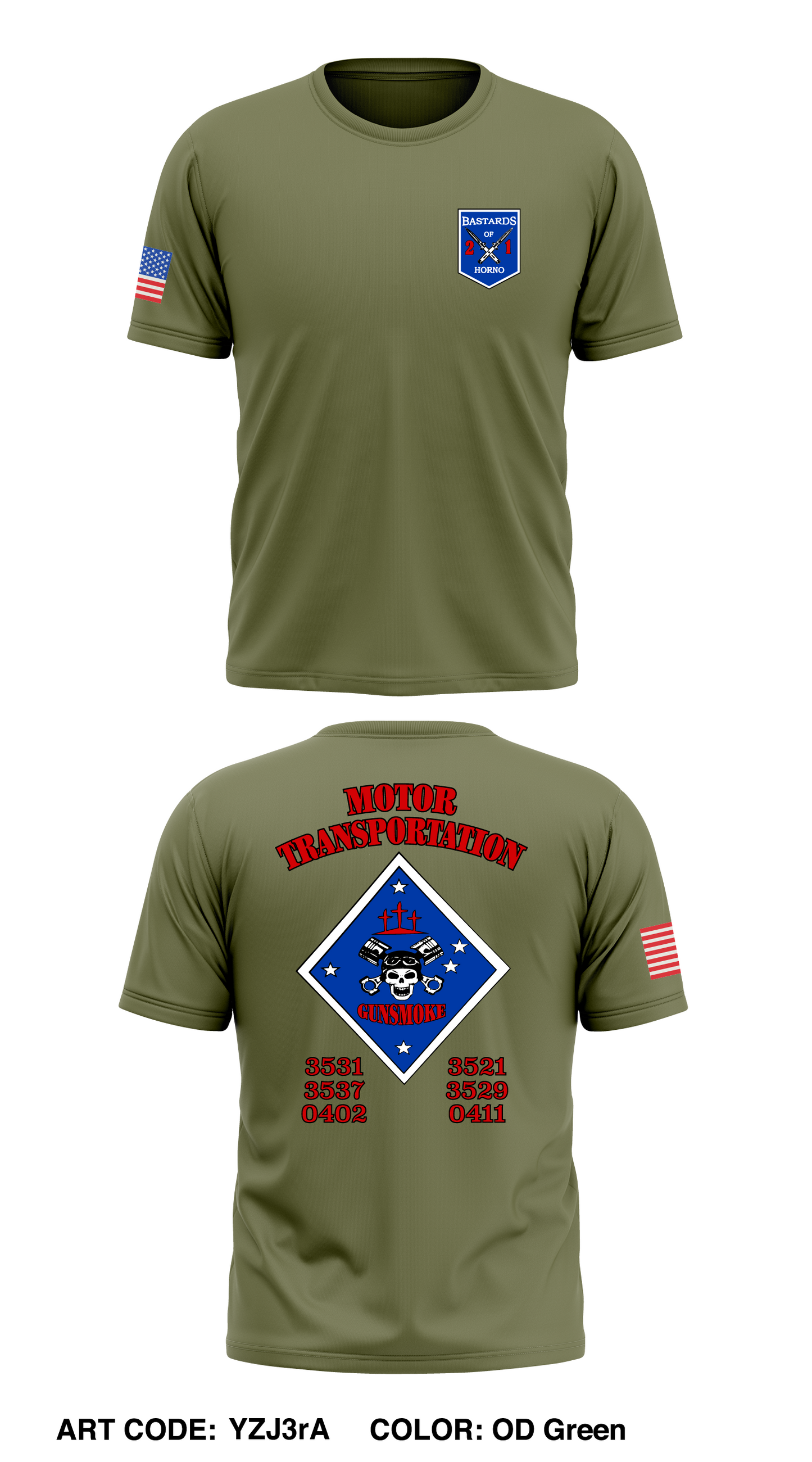 2D BN 1ST MARINES H&S CO MOTOR TRANSPORT PLATOON Store 1 Core Men's SS Performance Tee - YZJ3rA