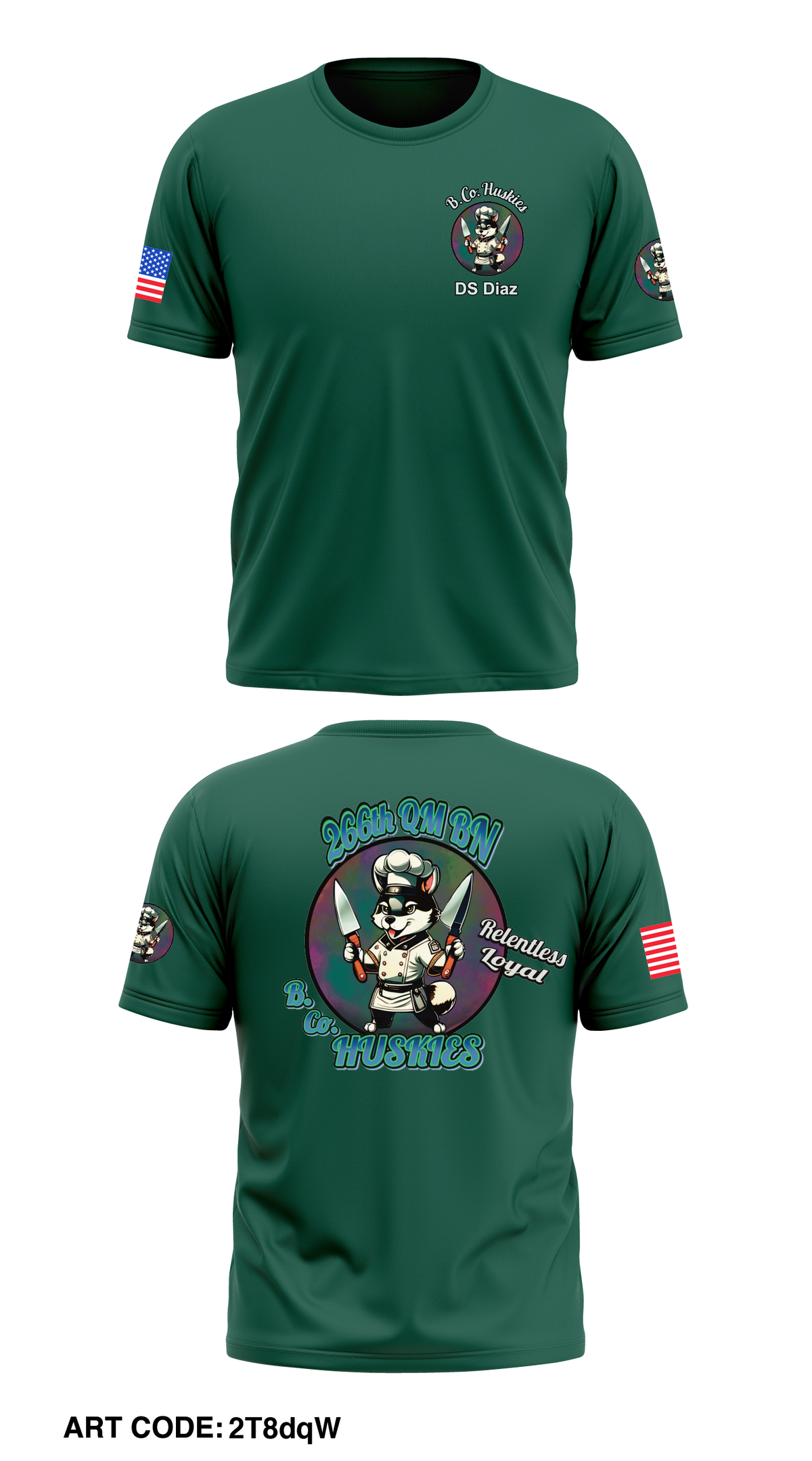266th QM BN Core Men's SS Performance Tee - 2T8dqW
