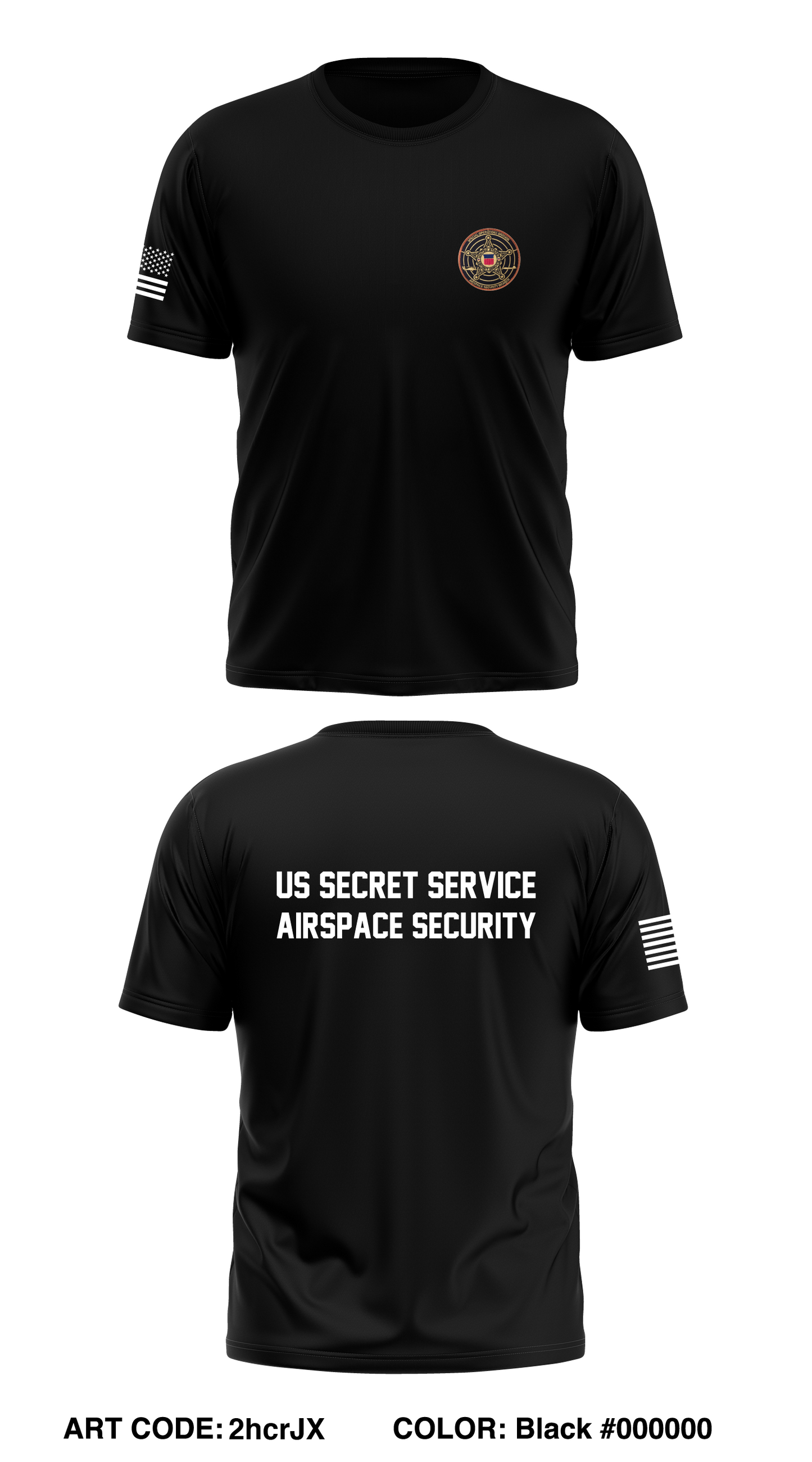 US Secret Service Airspace Security  Store 1 Core Men's SS Performance Tee - 2hcrJX