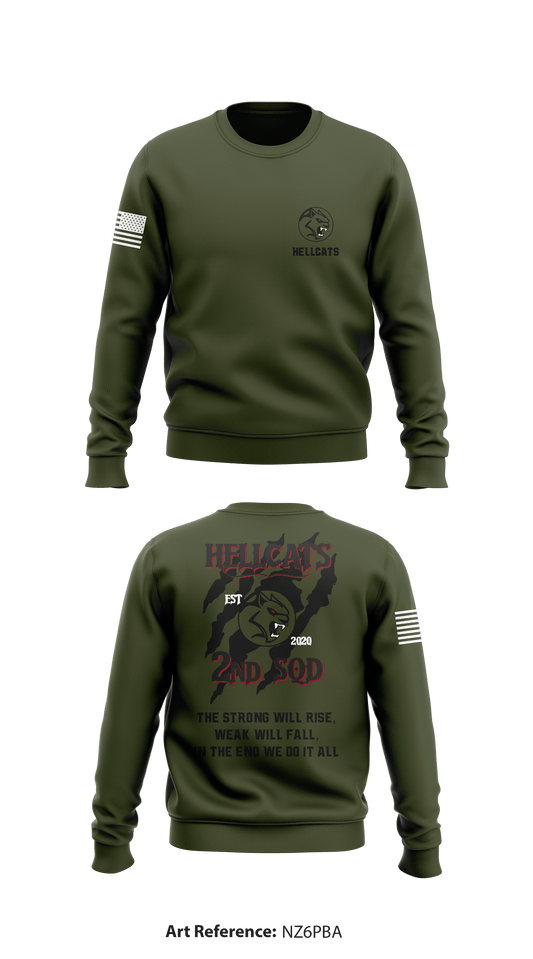 2nd Plt, 1st SQD HELLCATS Store 1 Core Men's Crewneck Performance Sweatshirt - Nz6PbA