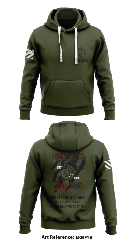 2nd Plt, 1st SQD HELLCATS Store 1  Core Men's Hooded Performance Sweatshirt - mg9FyS