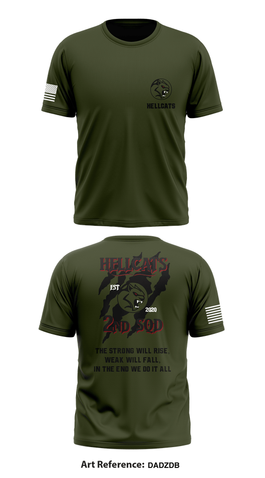 2nd Plt, 1st SQD HELLCATS Store 1 Core Men's SS Performance Tee - DaDZDB