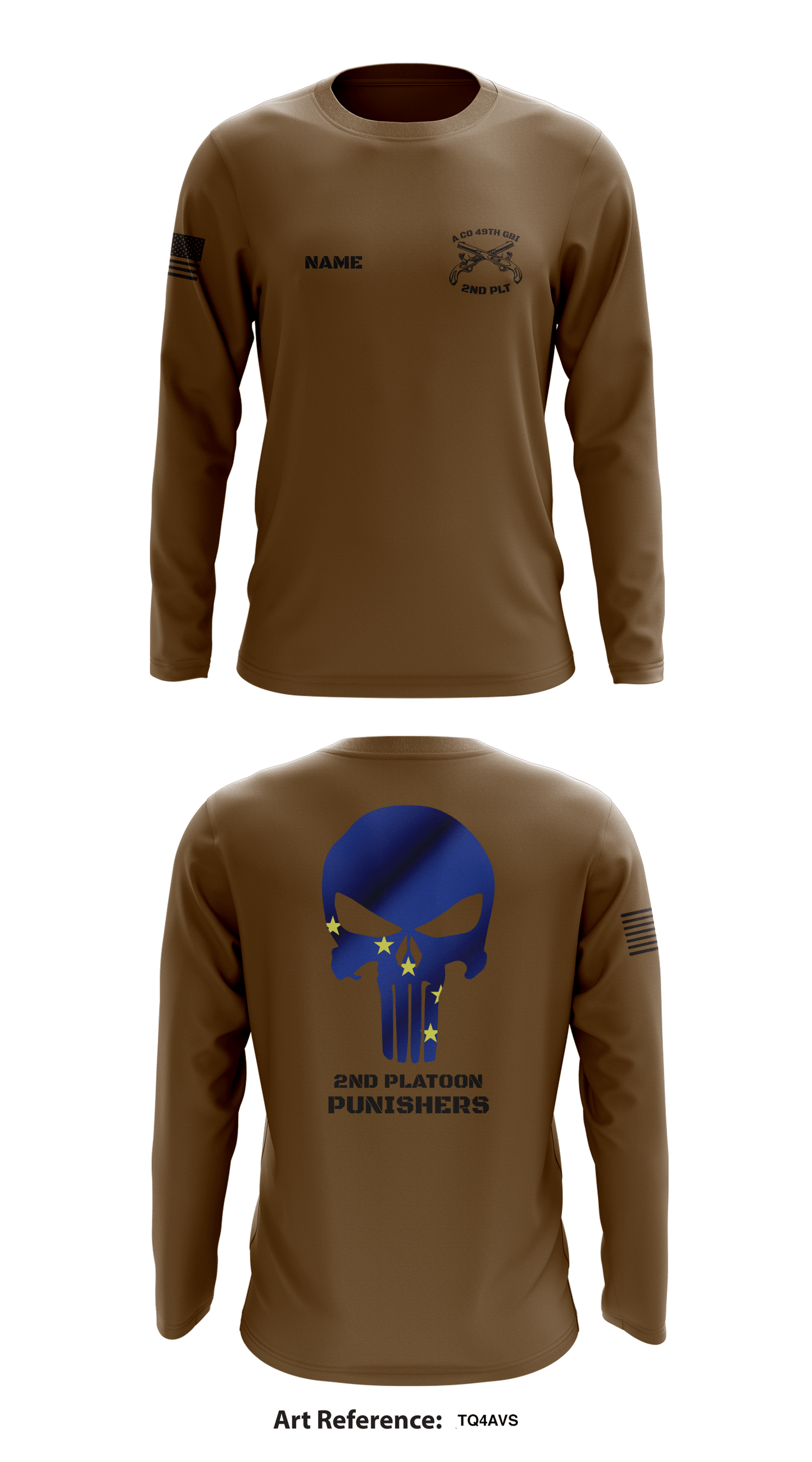 2nd Platoon Punishers Store 1 Core Men's LS Performance Tee - Tq4avS