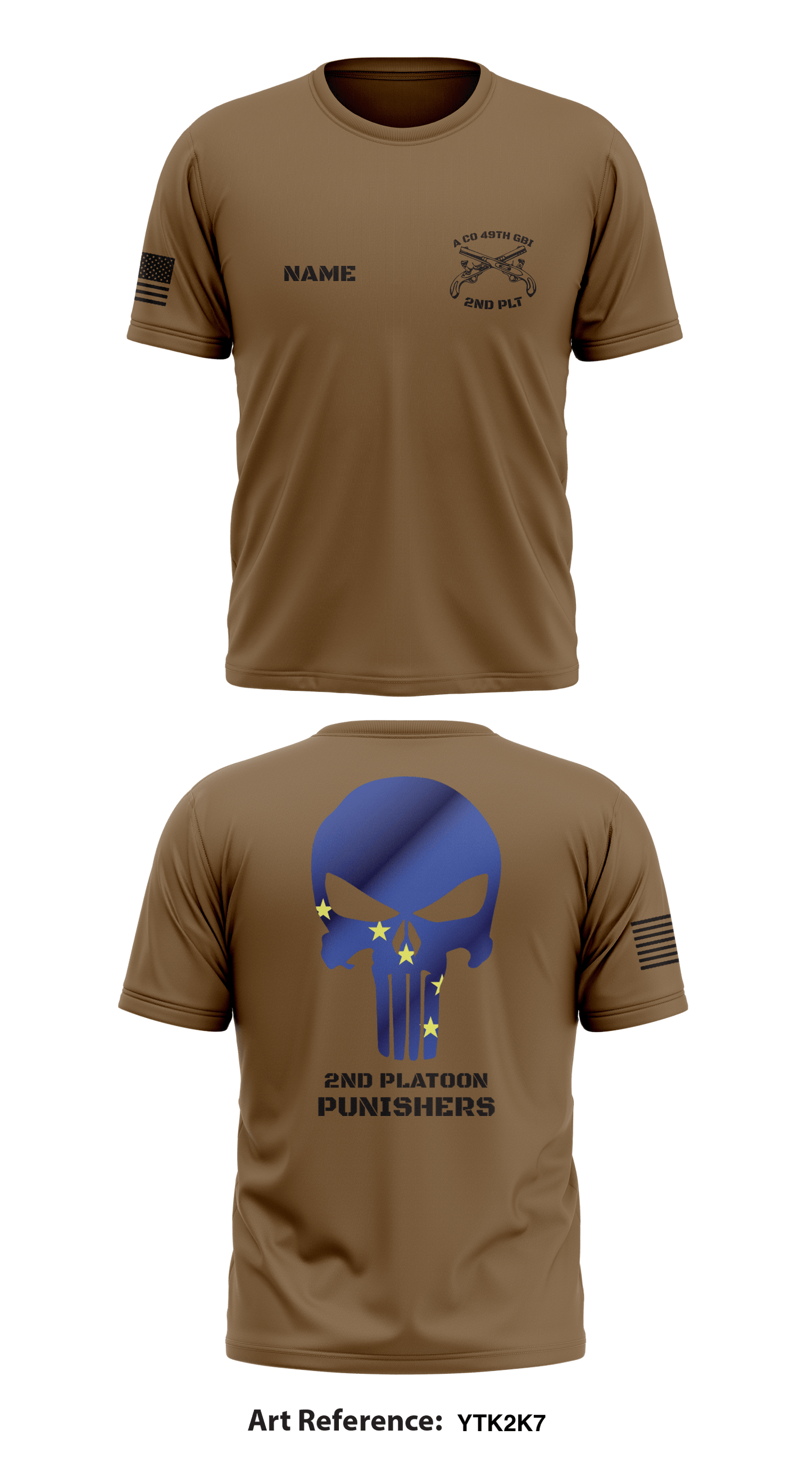 2nd Platoon Punishers Store 1 Core Men's SS Performance Tee - Ytk2K7