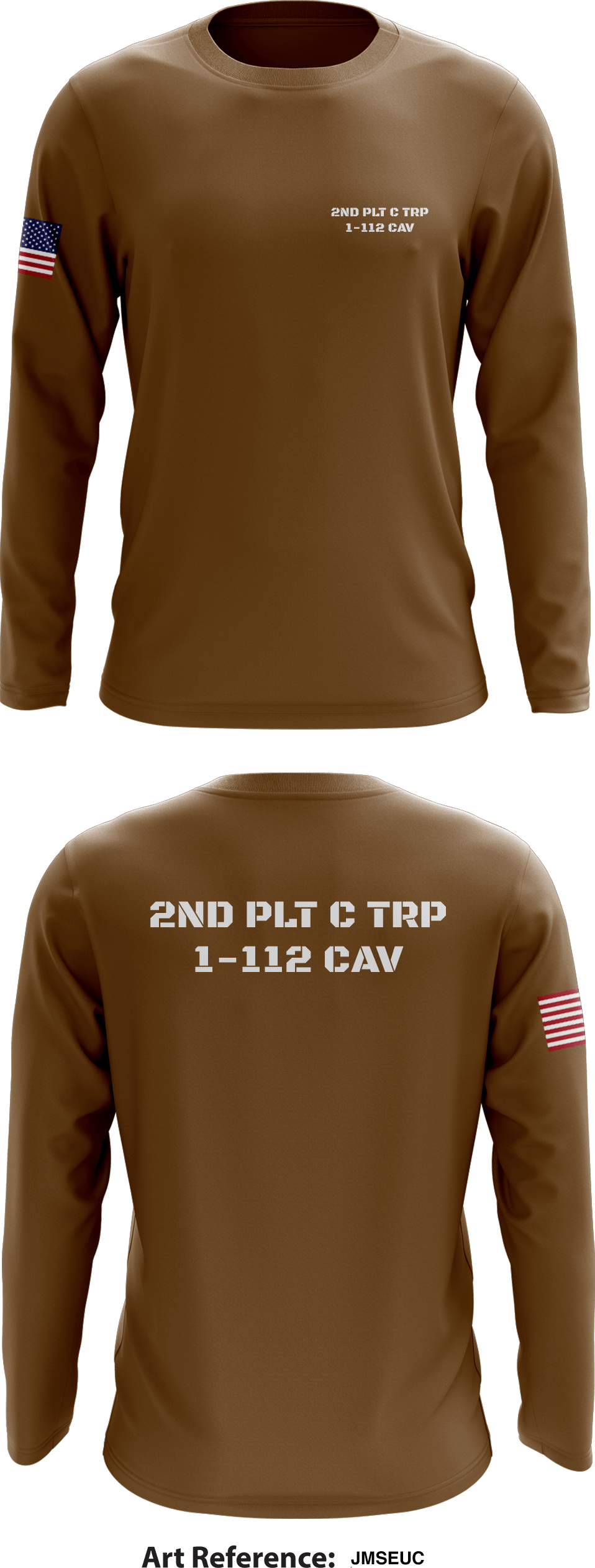 2nd PLT C TRP 1-112 CAV Store 1 Core Men's LS Performance Tee - jmSEuc