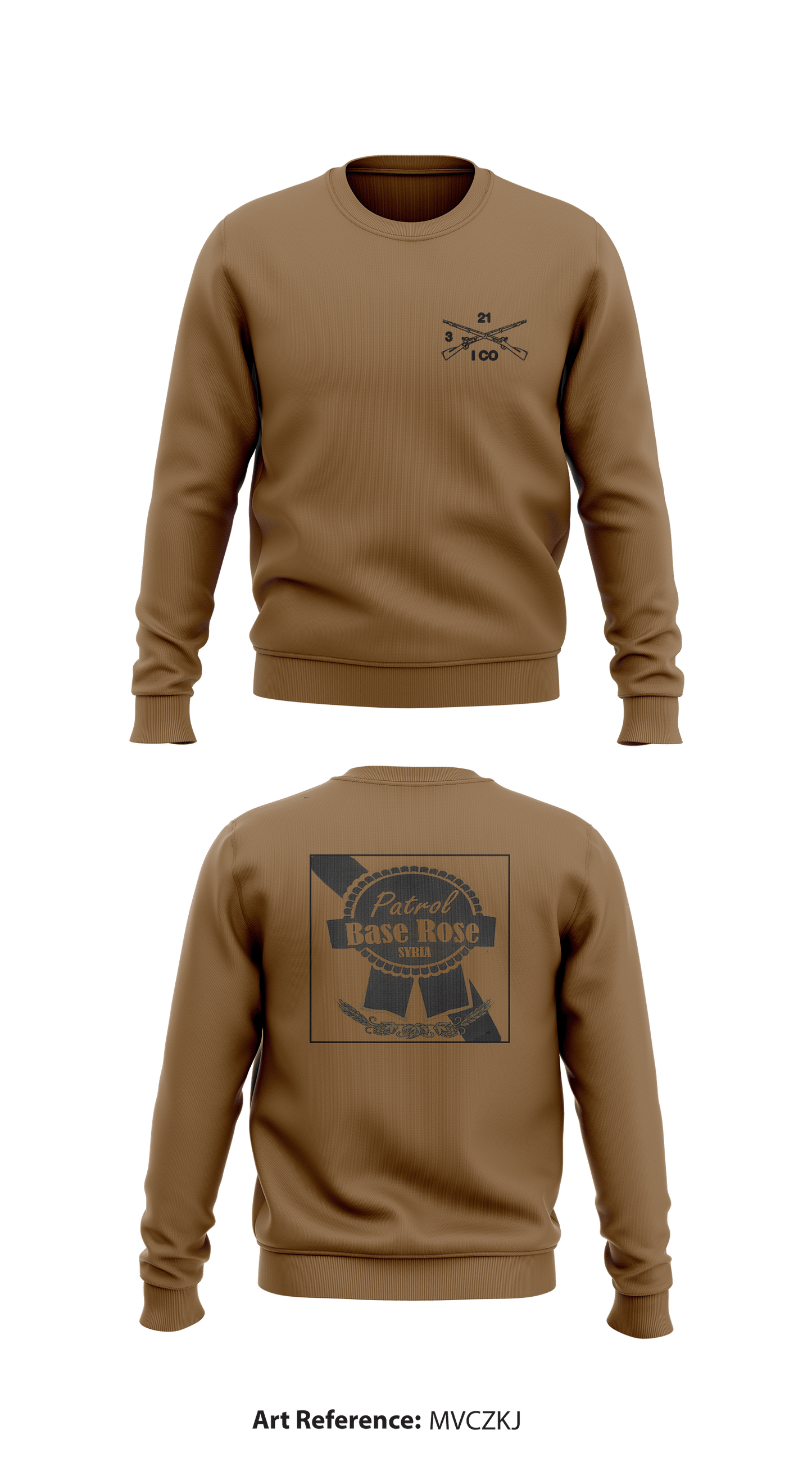 3-21 INF REGT Store 1 Core Men's Crewneck Performance Sweatshirt - mVcZKJ