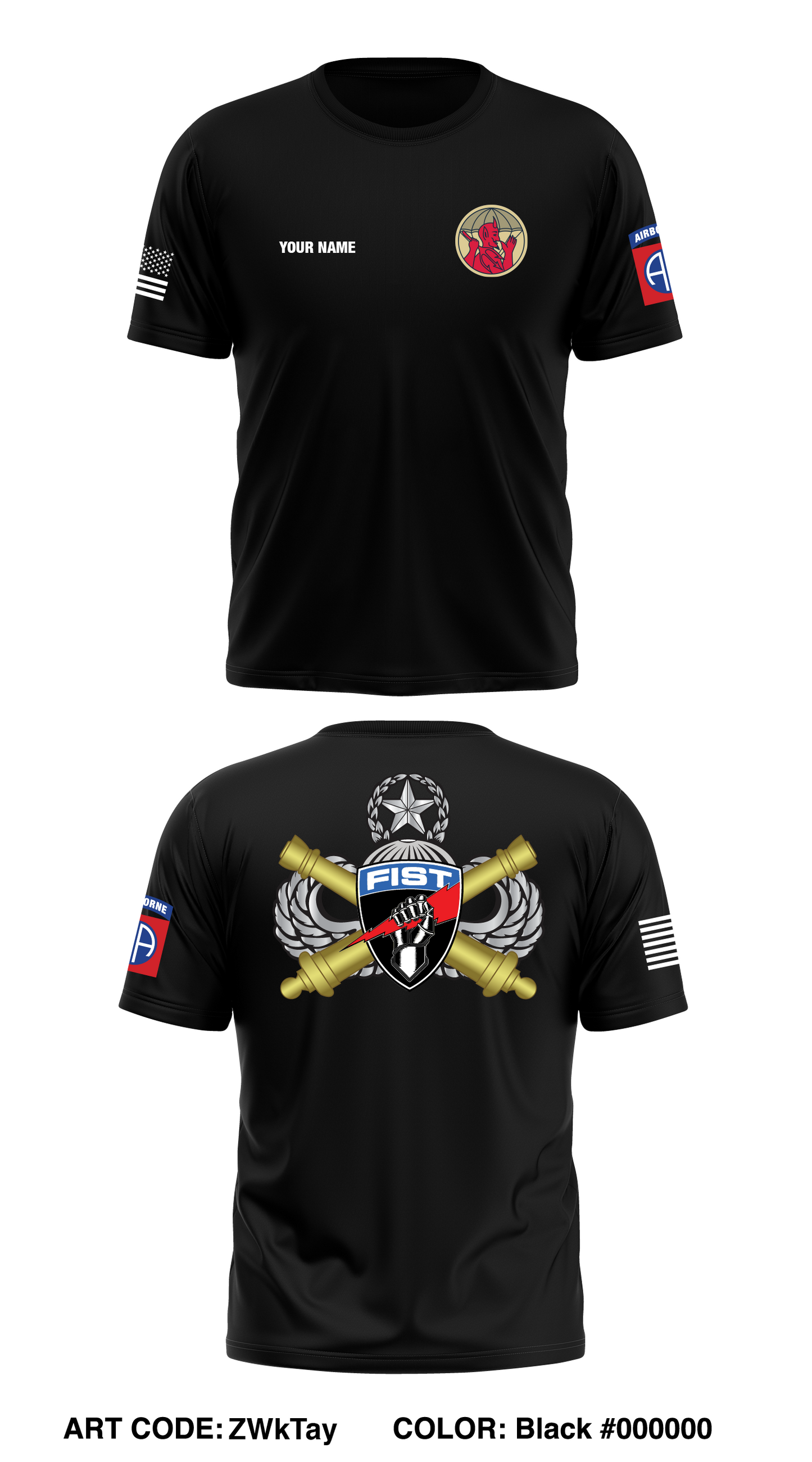 Custom 3-319 AFAR (1-504 PIR Red Devil Fisters) 1BCT, 82nd DIV Store 1 Core Men's SS Performance Tee - ZWkTay