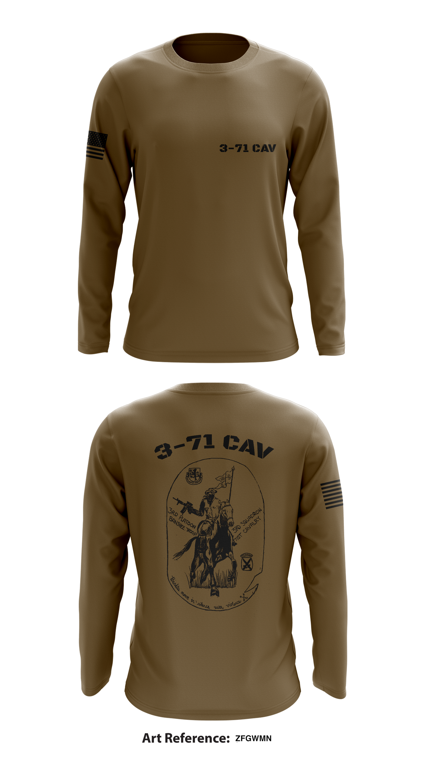 3-71 cav Store 1  Core Men's LS Performance Tee - ZfGwMN