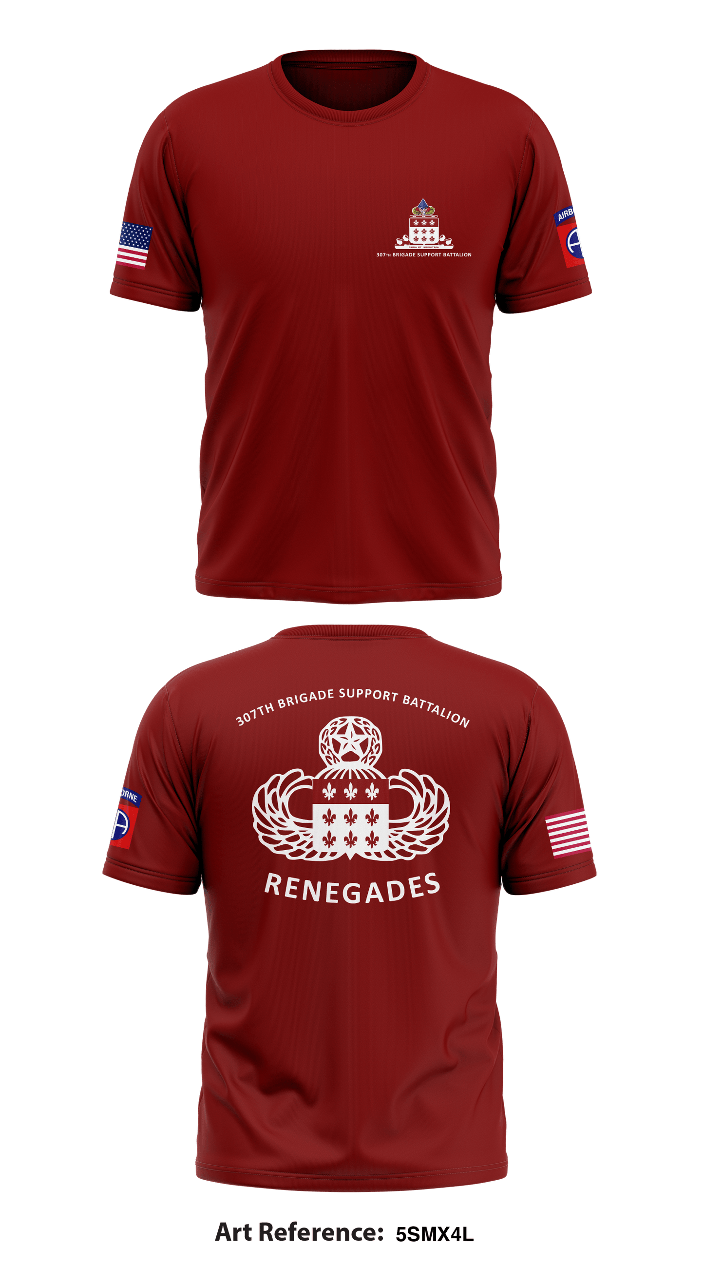 307th BSB (Renegades) Core Men's SS Performance Tee - 5sMX4L