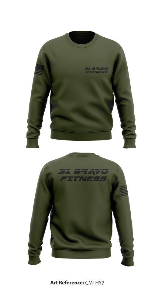 31 Bravo Fitness Store 1 Core Men's Crewneck Performance Sweatshirt - CmtHY7