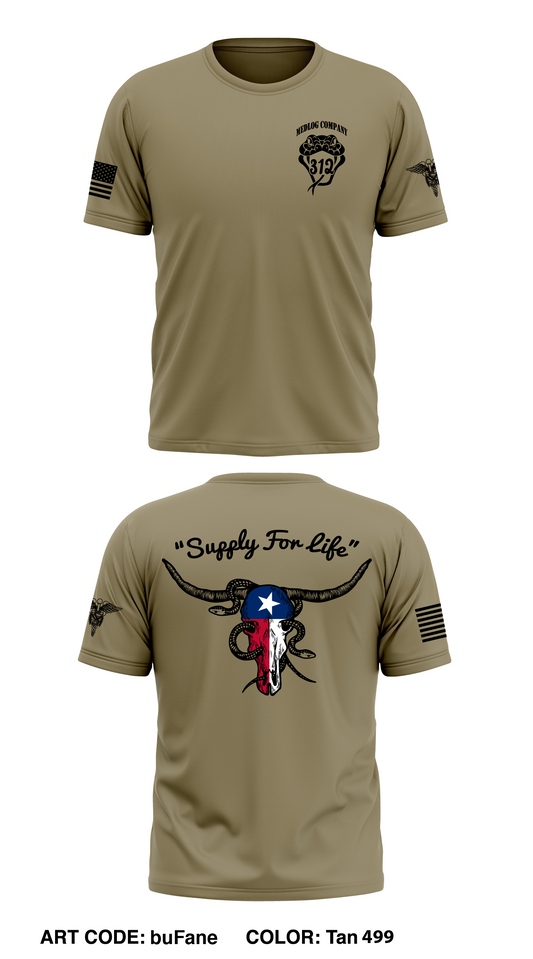 312th MEDLOG Company Store 1 Core Men's SS Performance Tee - buFane