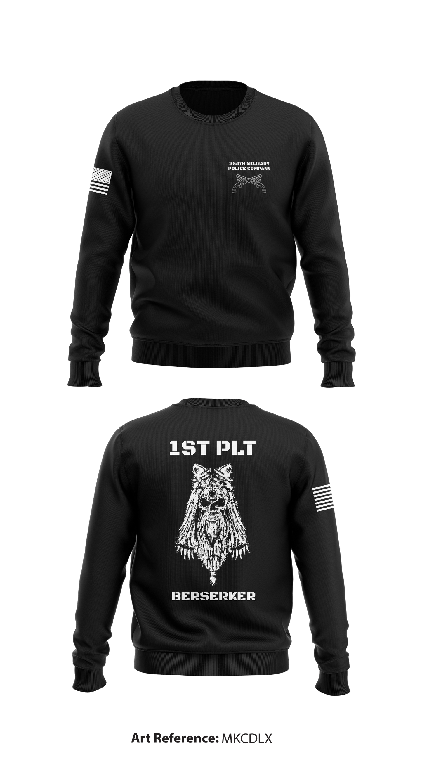 354th MP CO 1st PLT BERSERKER Store 1 Core Men's Crewneck Performance Sweatshirt - mkcdLx