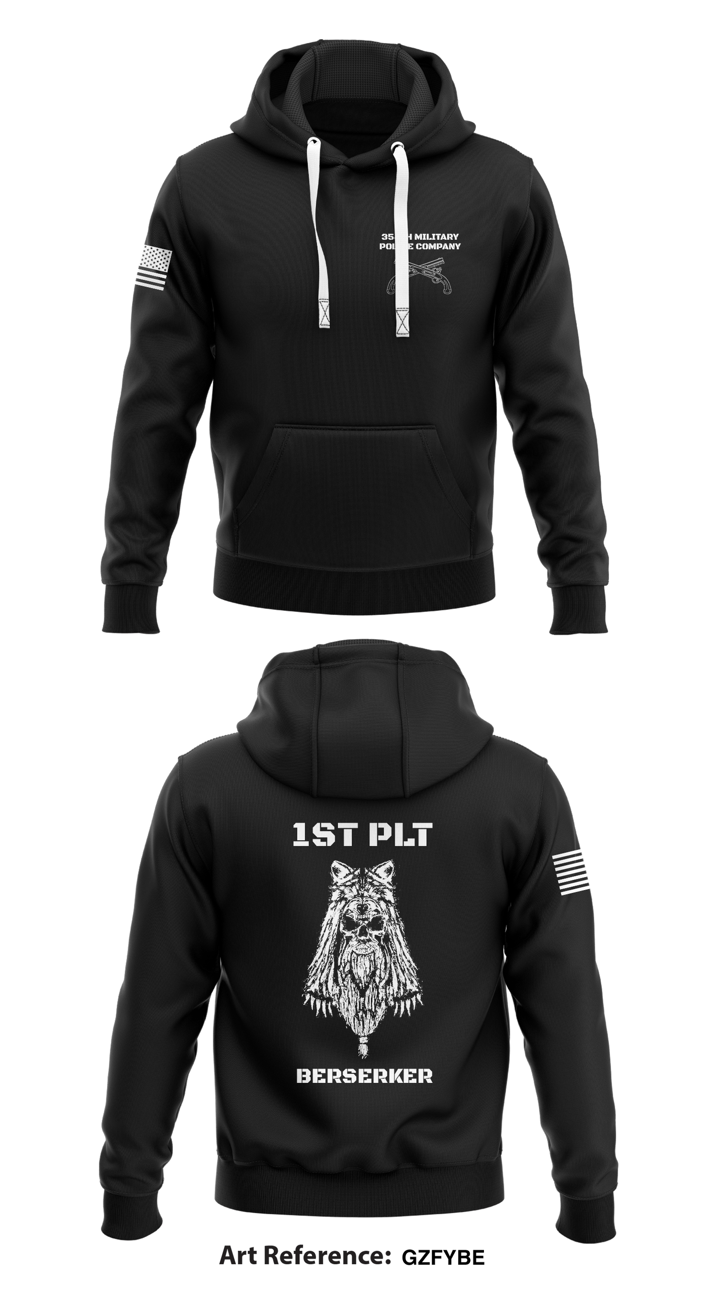 354th MP CO 1st PLT BERSERKER Store 1  Core Men's Hooded Performance Sweatshirt - GzFYbE