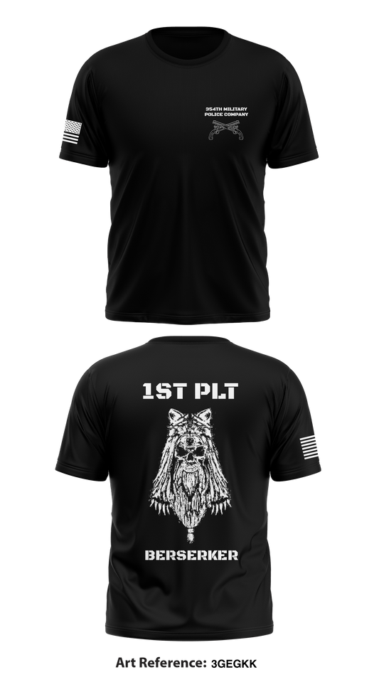 354th MP CO 1st PLT BERSERKER Store 1 Core Men's SS Performance Tee - 3geGKK