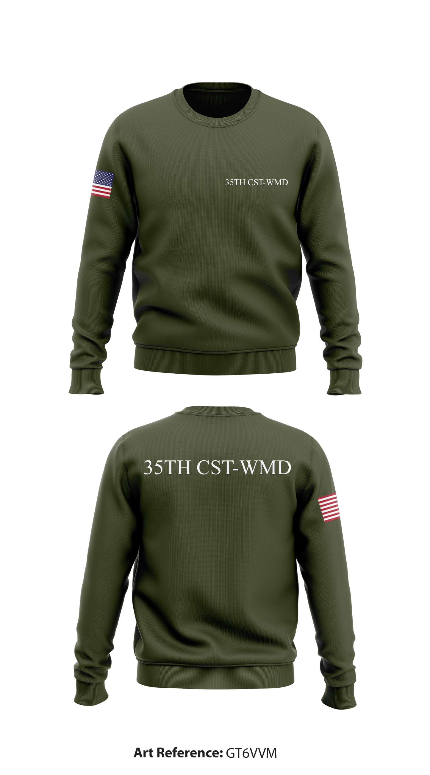 35th CST-WMD Store 1 Core Men's Crewneck Performance Sweatshirt - gt6VvM