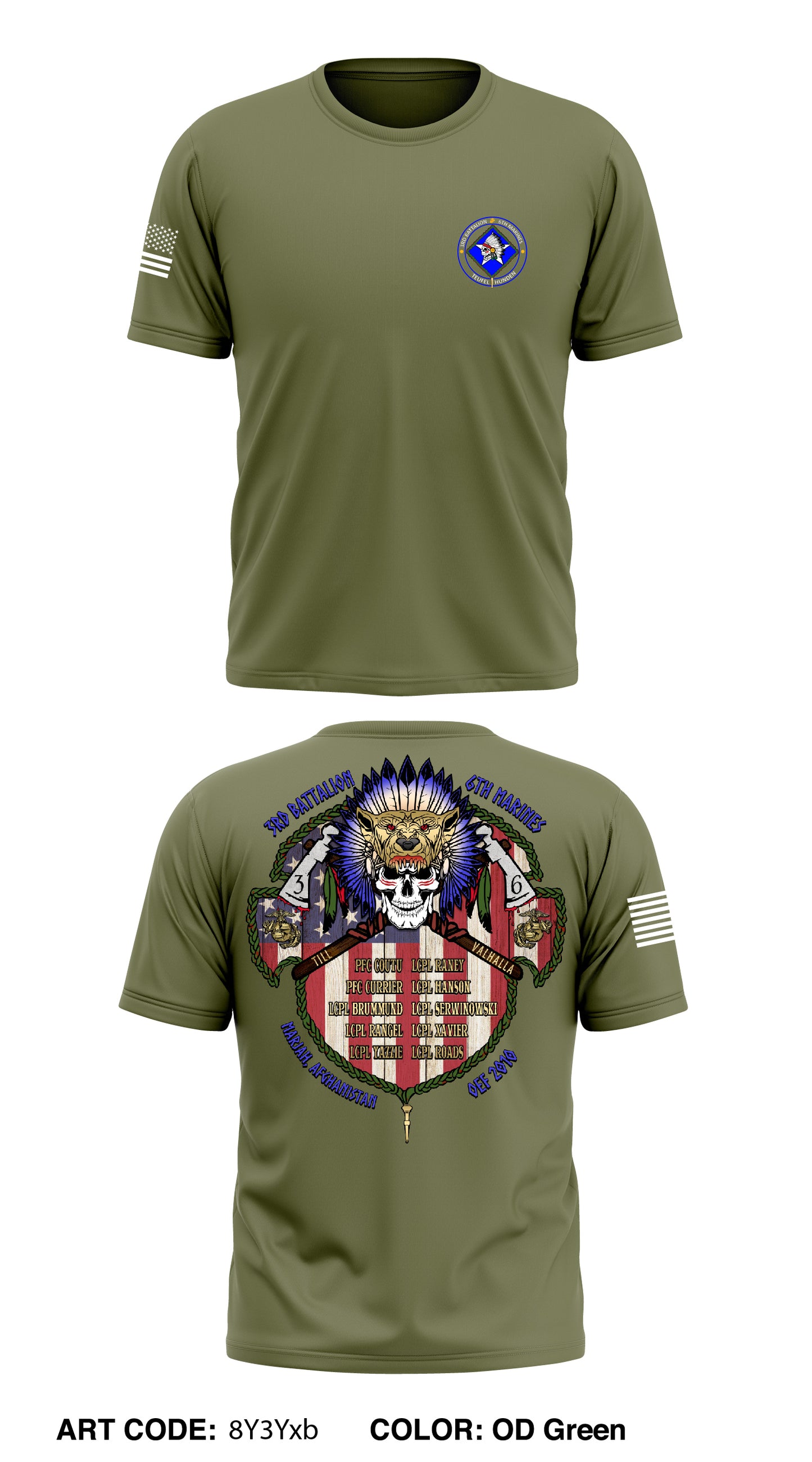 3/6 Marines Store 1 Store 3 Core Men's SS Performance Tee - 8Y3Yxb