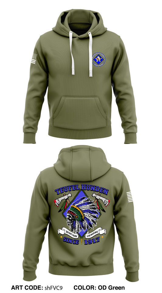 3/6 Marines Store 1 Store 3  Core Men's Hooded Performance Sweatshirt - shFVC9