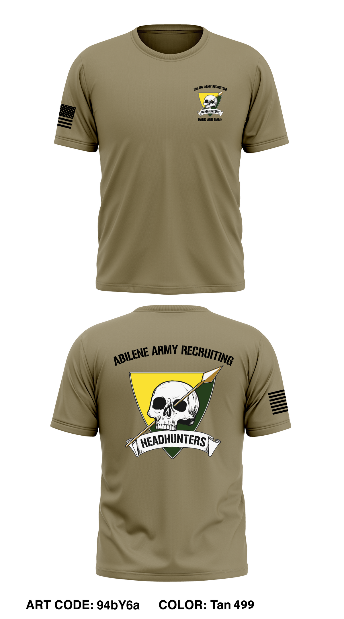 CUSTOM - Abilene Army Recruiting Core Men's SS Performance Tee - 94bY6a