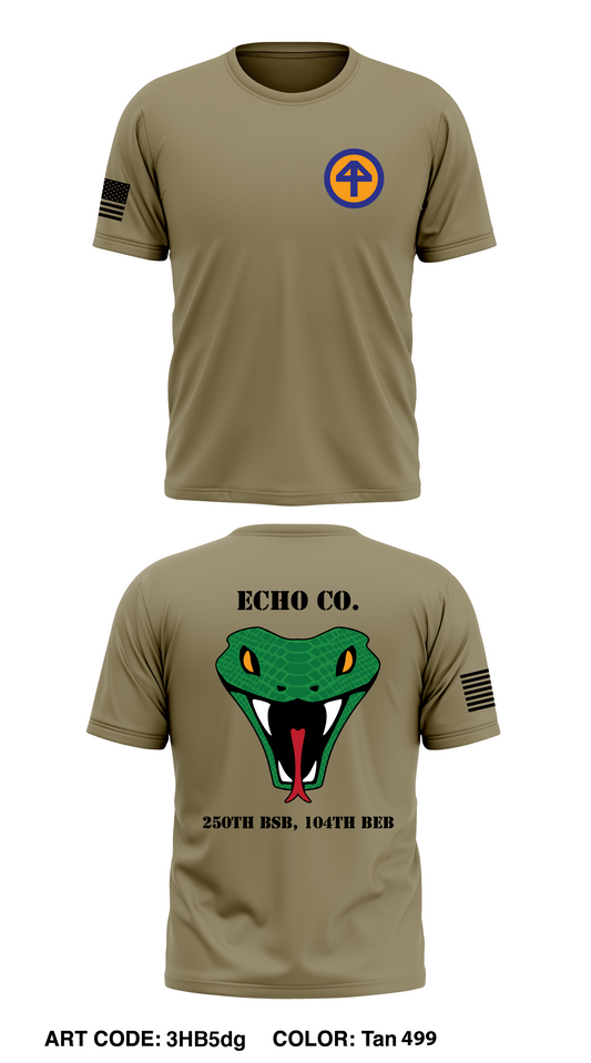 E Co, 250th BSB, 104th BEB, 44 IBCT Core Men's SS Performance Tee - 3HB5dg