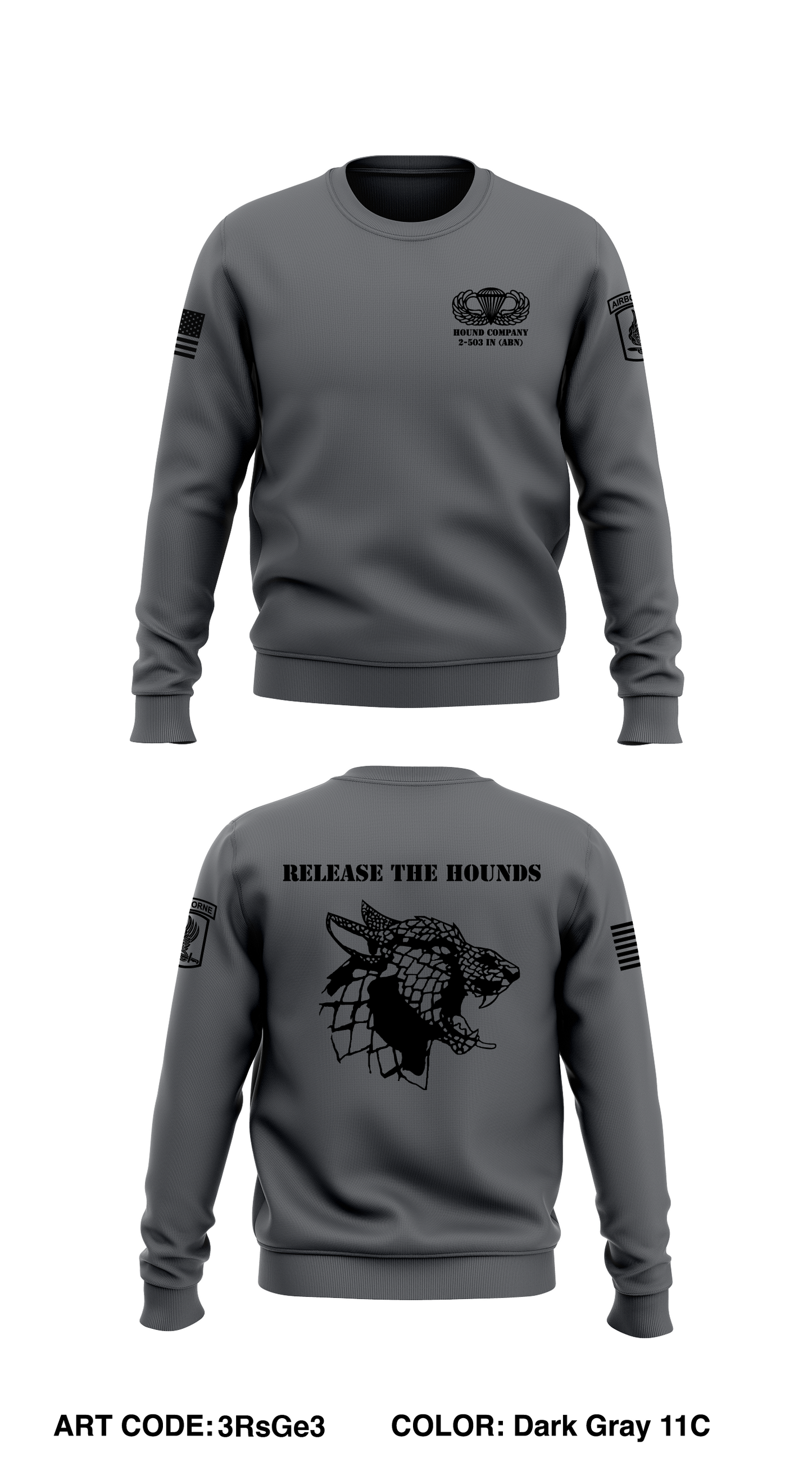 Hound Company 2-503 Core Men's Crewneck Performance Sweatshirt - 3RsGe3