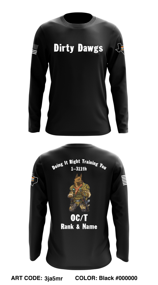 CUSTOM - 1-311th MP Platoon  Core Men's LS Performance Tee - 3ja5mr