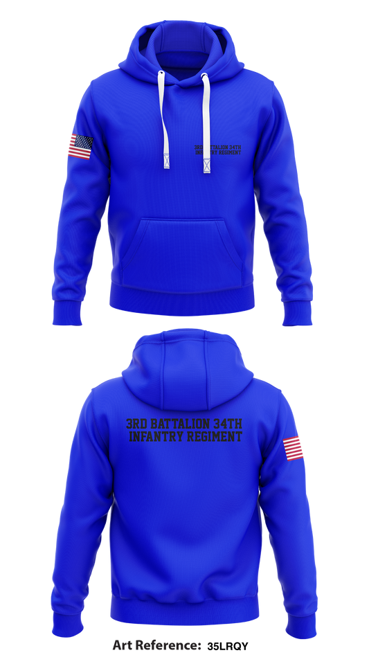 3rd Battalion 34th Infantry Regiment Store 1  Core Men's Hooded Performance Sweatshirt - 35LRQy