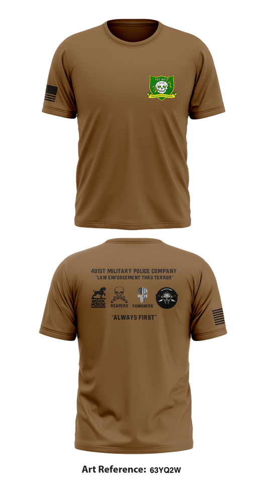 401st Military Police Company Store 1 Core Men's SS Performance Tee - 63yQ2w