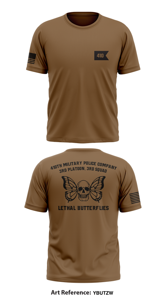 410th Military Police Company, 3rd Platoon, 3rd Squad “Lethal Butterflies” Store 1 Core Men's SS Performance Tee - YbUtzW