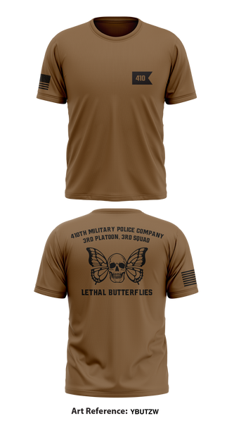 410th Military Police Company, 3rd Platoon, 3rd Squad “Lethal Butterflies”  Store 1 Core Men's SS Performance Tee - YbUtzW