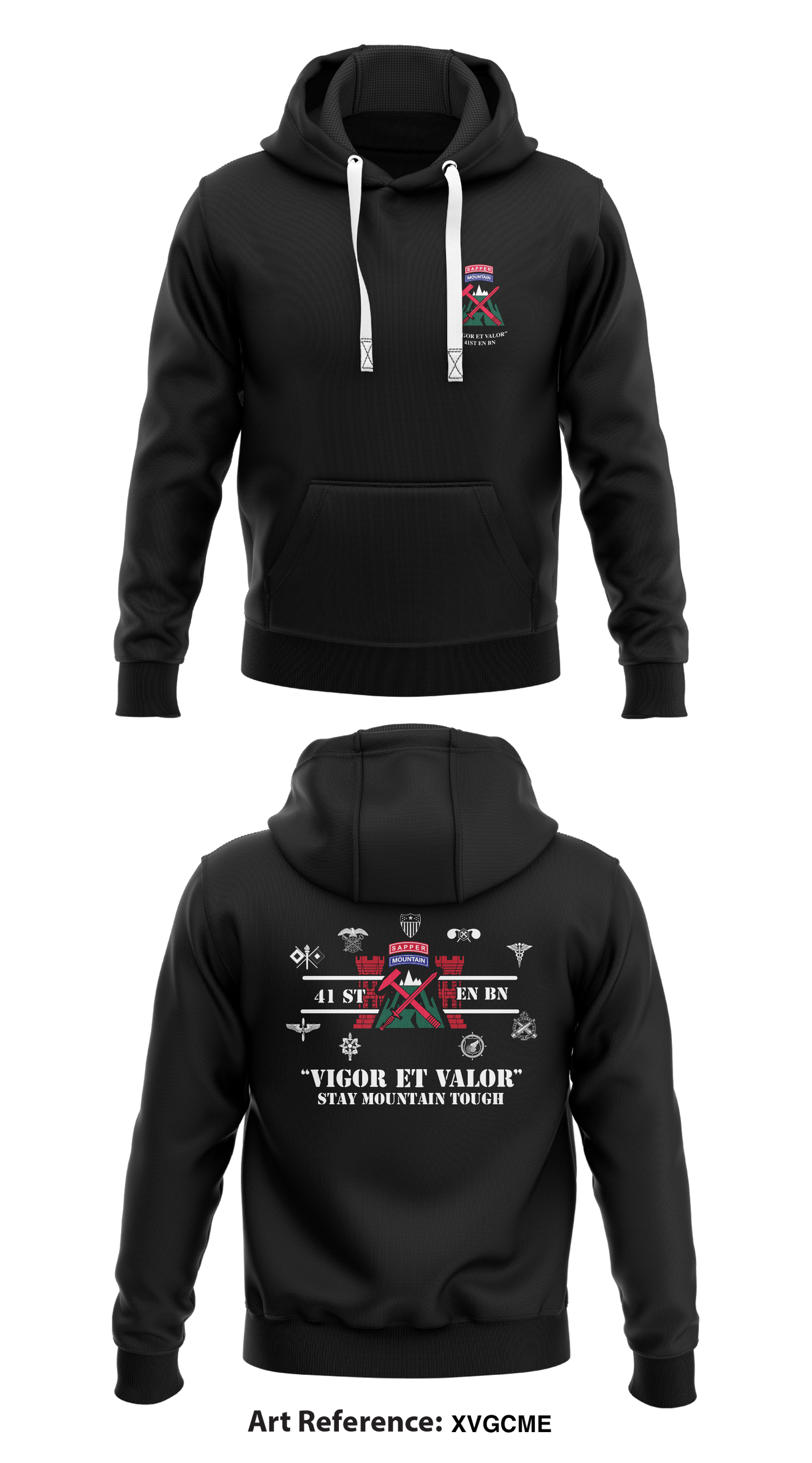 41st Engineer Battalion  Store 1  Core Men's Hooded Performance Sweatshirt - XvgCme