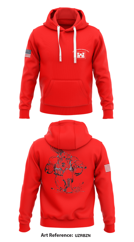 42th Engineer Company (CLR)  Core Men's Hooded Performance Sweatshirt - UzRbzN