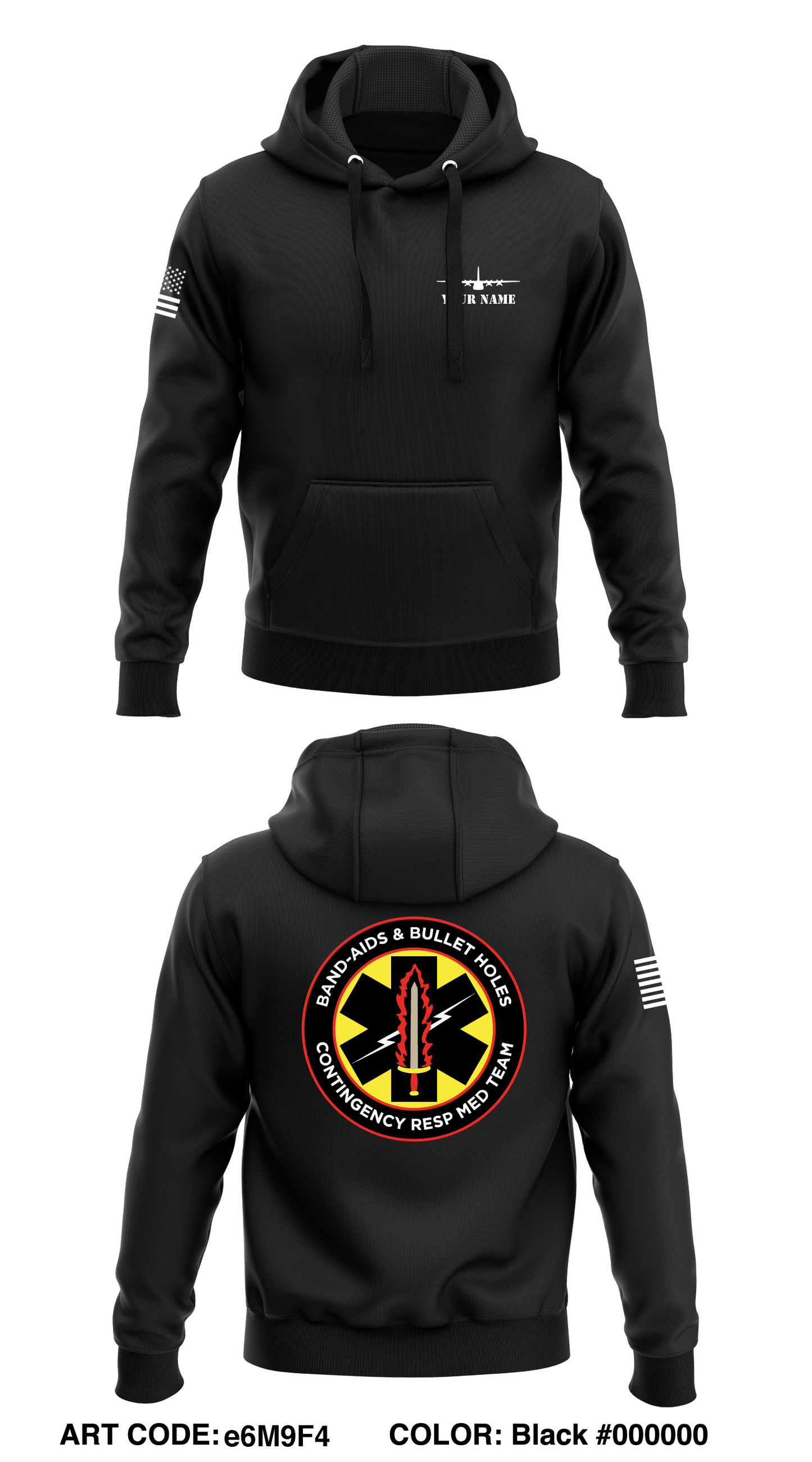 CUSTOM - 435th Med Team Store 1  Core Men's Hooded Performance Sweatshirt - e6M9F4