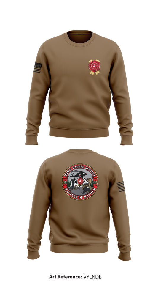 4th Platoon, Honey Badgers Store 1 Core Men's Crewneck Performance Sweatshirt - vYLNde
