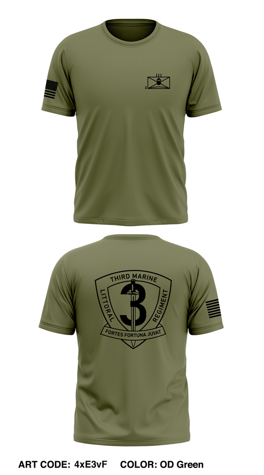3D Marine Littoral Regiment Core Men's SS Performance Tee - 4xE3vF