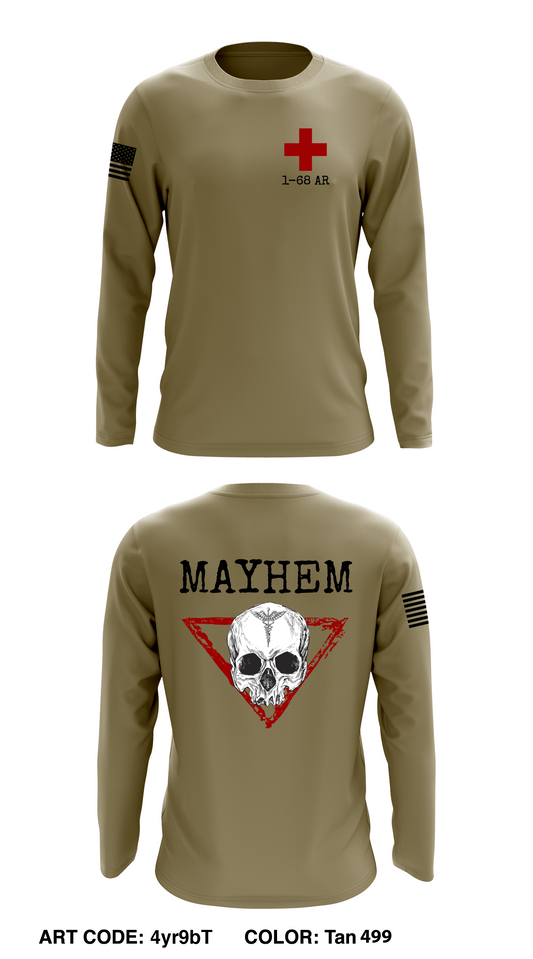 1-68 medics Core Men's LS Performance Tee - 4yr9bT