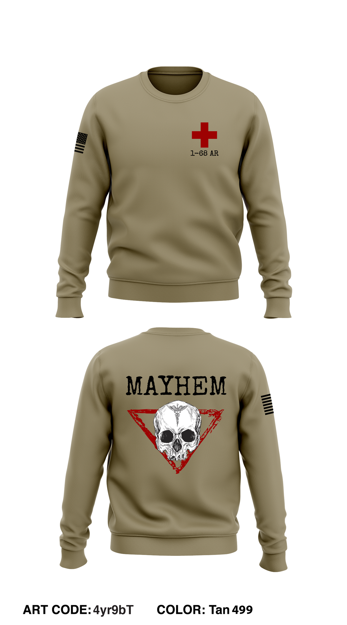 1-68 medics  Core Men's Crewneck Performance Sweatshirt - 4yr9bT