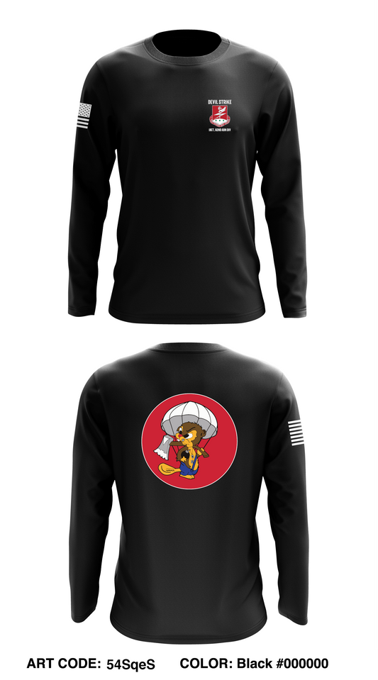 127th EN BN, 1BCT 82nd ABN Div Core Men's LS Performance Tee - 54SqeS