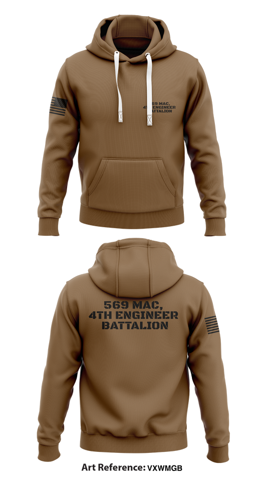 569 Mac , 4th Engineer Battalion  Store 1  Core Men's Hooded Performance Sweatshirt - vxwmgb