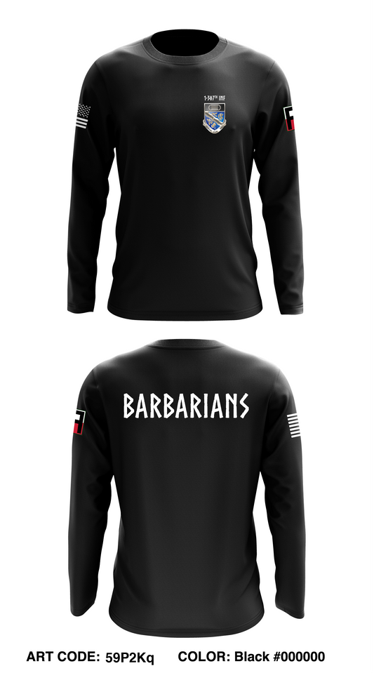 1-307 Infantry Core Men's LS Performance Tee - 59P2Kq