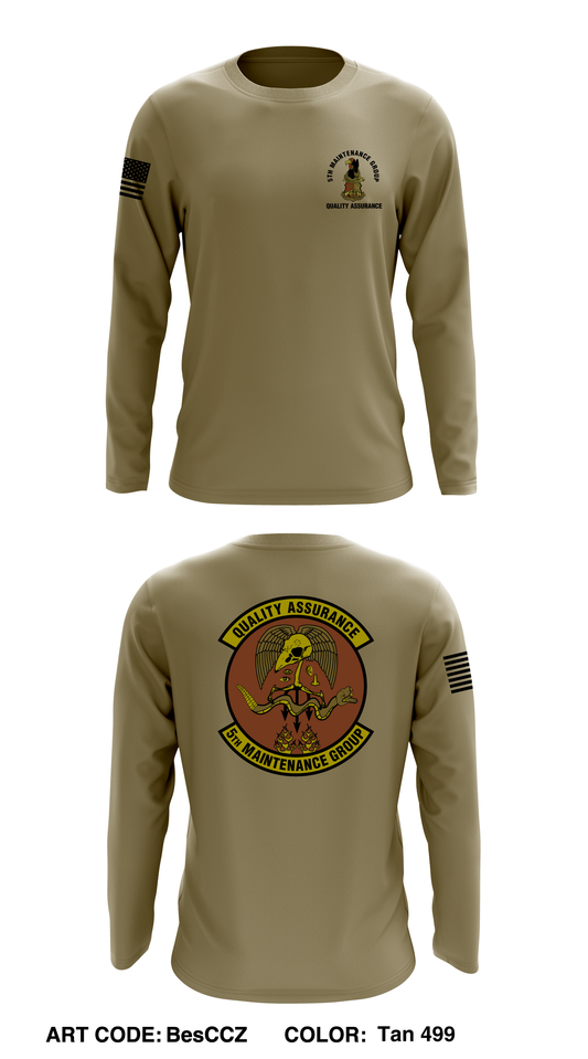 5 Maintenance Group Quality Assurance Core Men's LS Performance Tee - BesCCZ