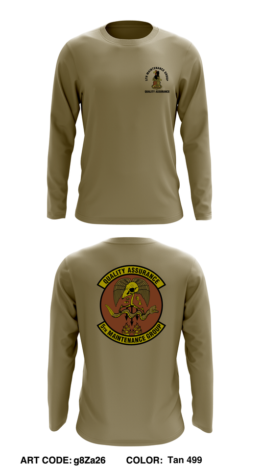 5 Maintenance Group Quality Assurance Core Men's LS Performance Tee - g8Za26