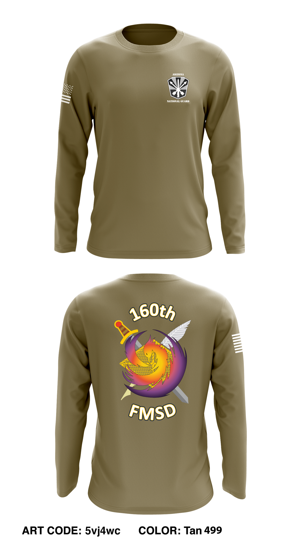 160th FMSD Core Men's LS Performance Tee - 5vj4wc